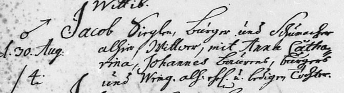 marriage record Großheppacgh, 1751
